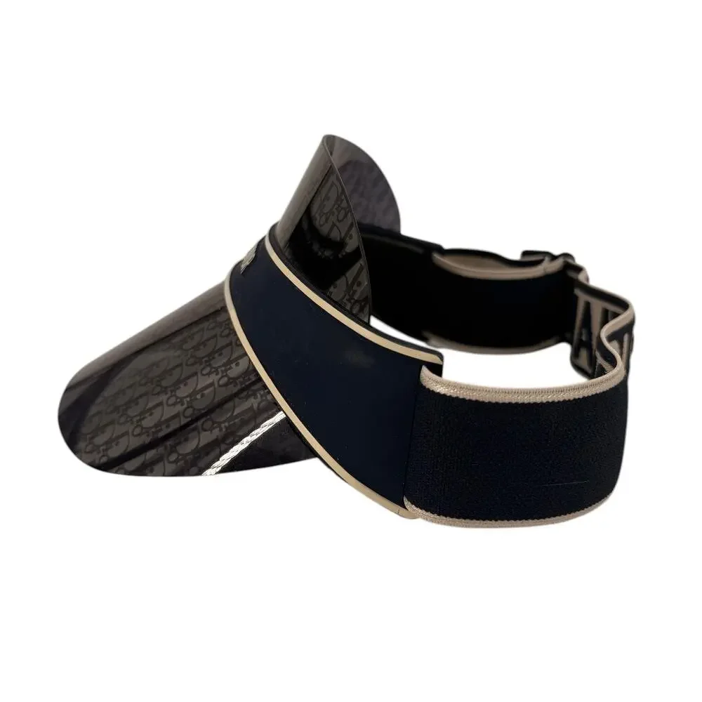Christian Dior Oblique Jacquard Acetate DiorClub V1U Sun Visor Blue Women's